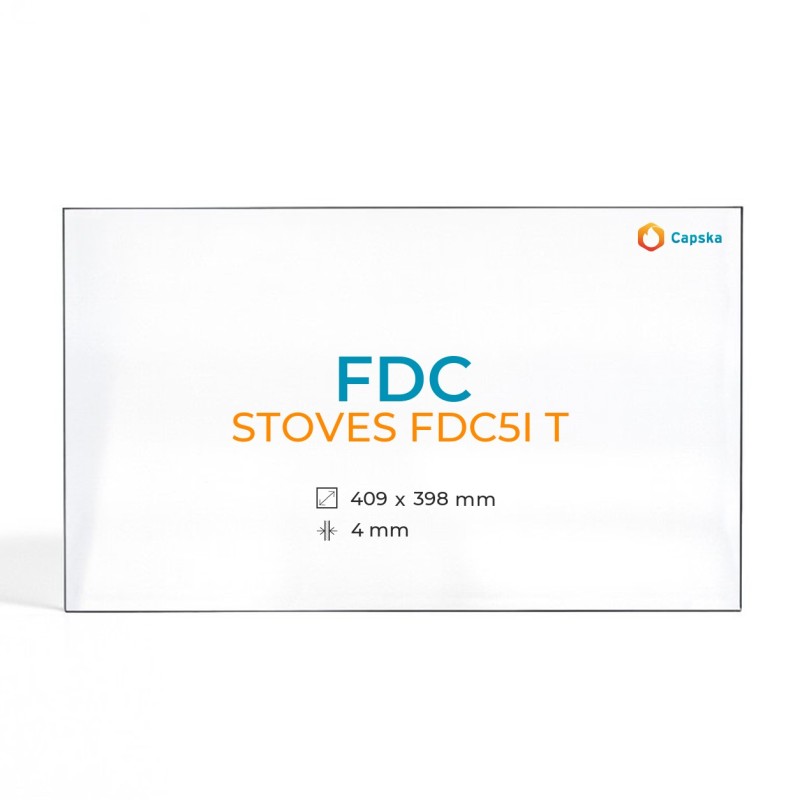 Vitre FDC STOVES FDC5I T - Verre Rectangle pour poêle à bois