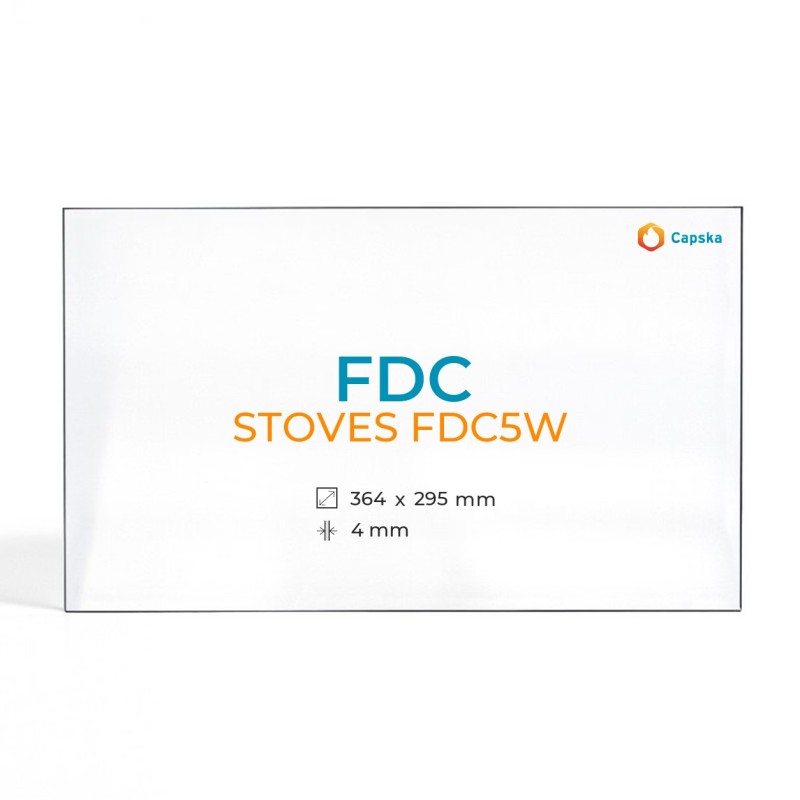 Vitre Fdc STOVES FDC5W - Verre Rectangle pour poêle à bois