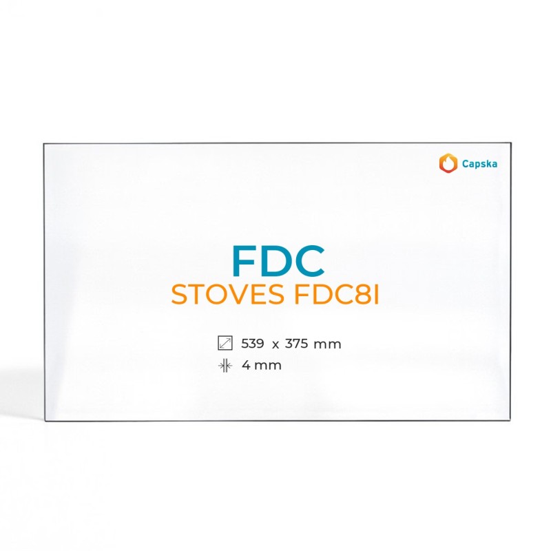 Kaminglas FDC STOVES FDC8I - Hitzebeständiges Rechteckglas