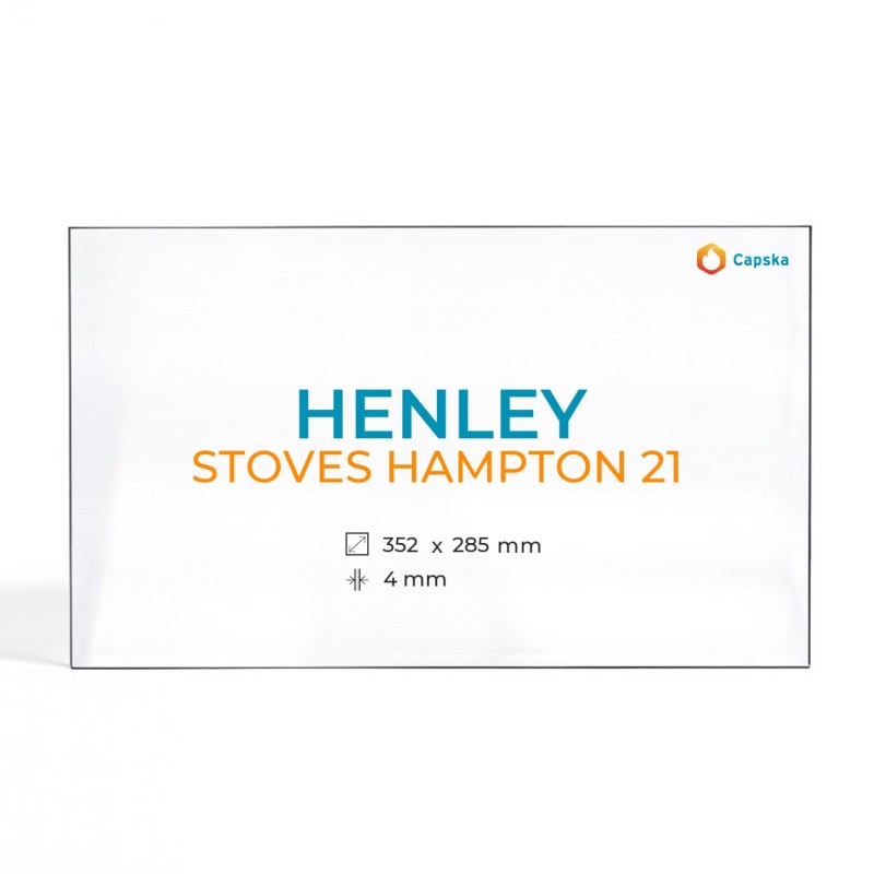 Henley STOVES HAMPTON 21 Glass - Rectangular Wood Burning Stove Panel