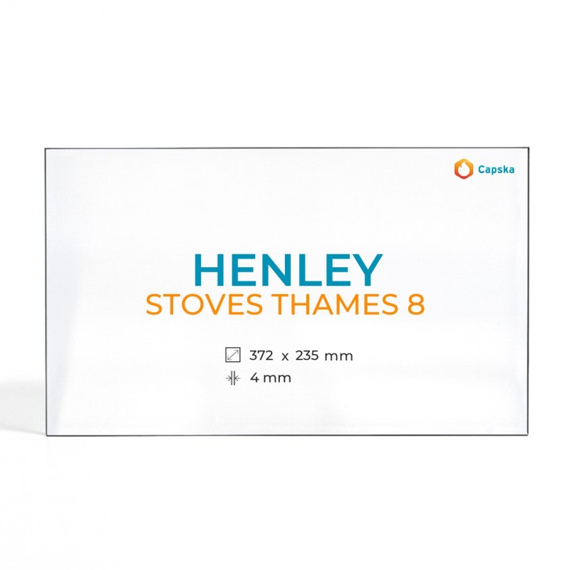 Kaminglas Henley STOVES THAMES 8 - Rechteckiges Ofenglas