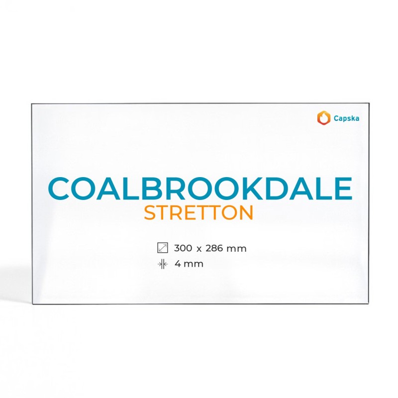 Coalbrookdale STRETTON Glas - Rechteck Kaminglas für Kaminofen