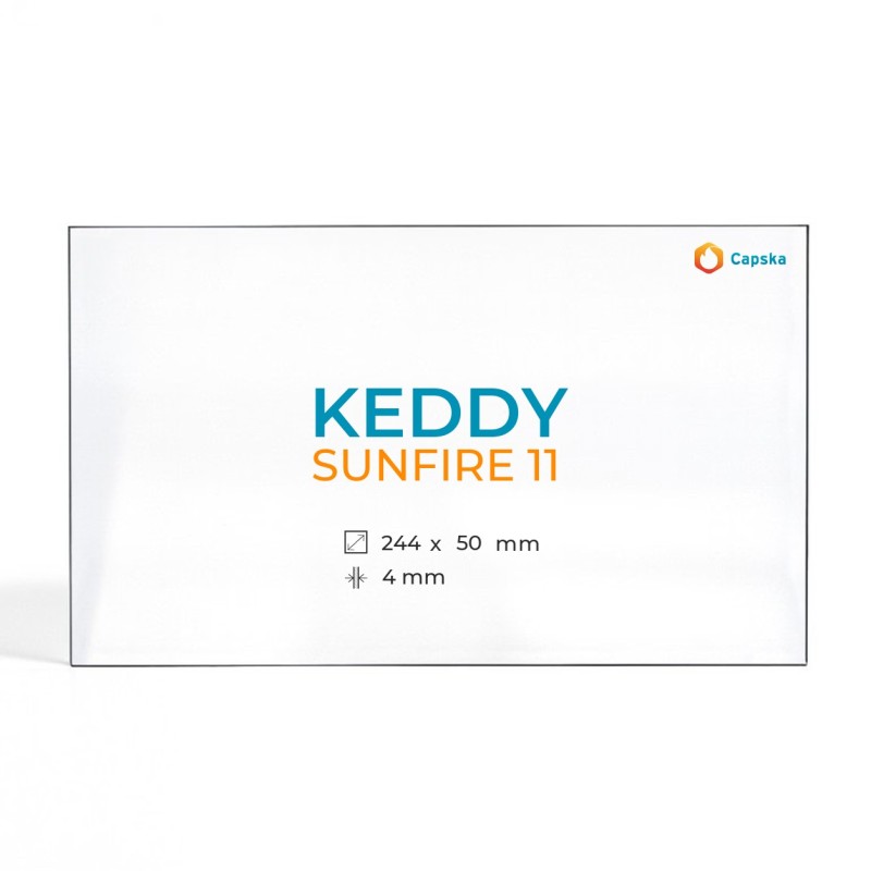 Vitre Keddy SUNFIRE 11 - Verre Rectangle pour poêle à bois