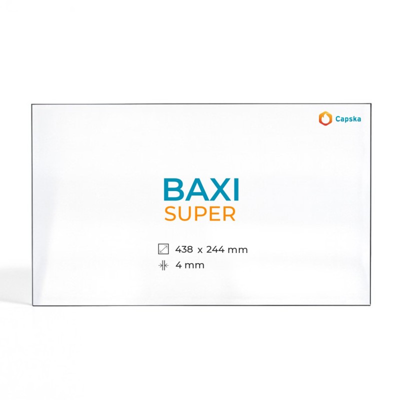 Vetro Baxi SUPER - Vetro Rettangolo per stufa a legna