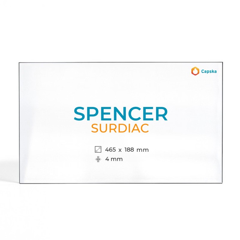 Spencer SURDIAC Glass - Rectangular Panel for Wood Burning Stove