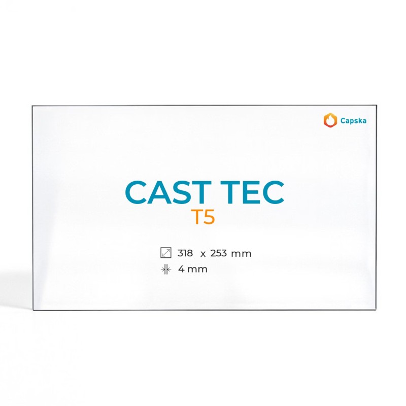 Cast Tec T5 Glas - Rechteck Kaminglas für Kaminofen