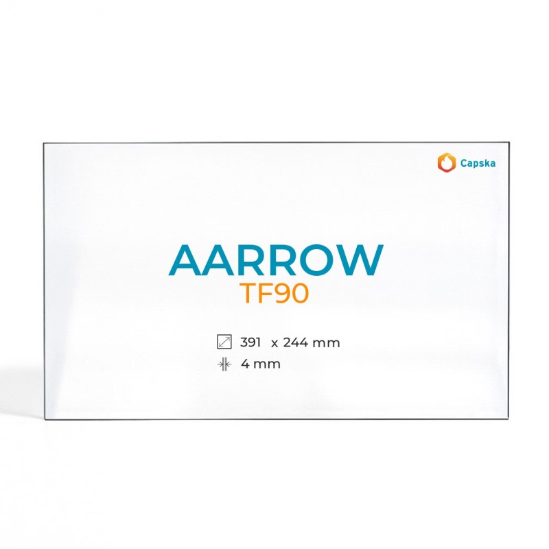 Aarrow TF90 Glass - Rectangular Panel for Wood Burning Stove