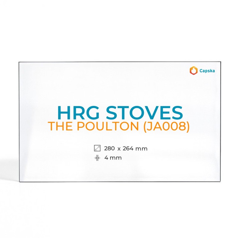 Vitre Hrg Stoves THE POULTON (JA008) - Verre Rectangle pour poêle à bois