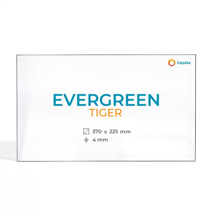 Vitre Evergreen TIGER - Verre Rectangle pour poêle à bois