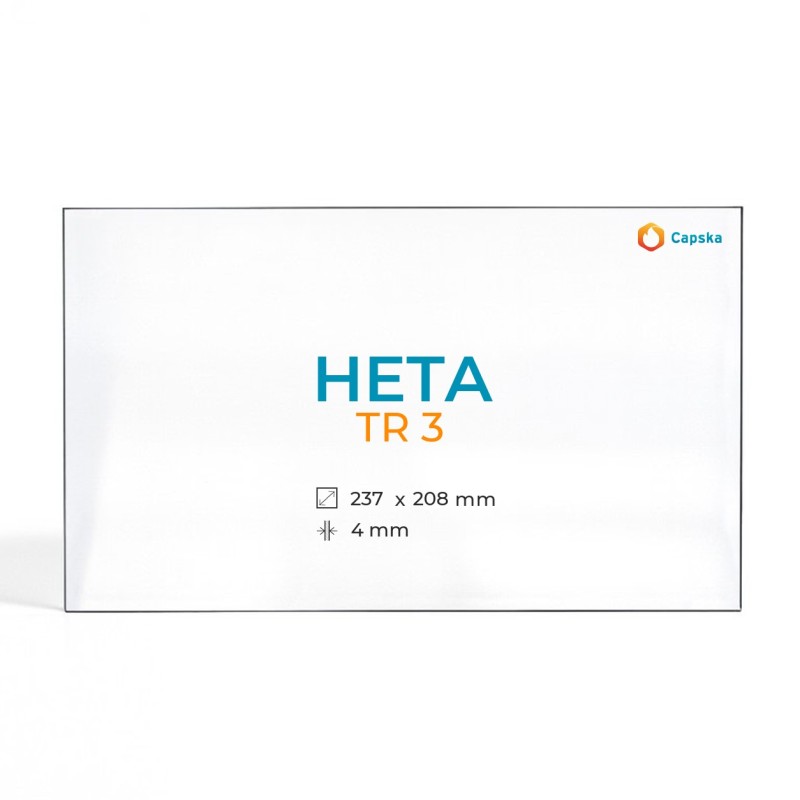 Vitre Heta TR 3 - Verre Rectangle pour poêle à bois
