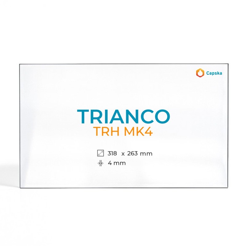Vitre Trianco TRH MK4 - Verre Rectangle pour poêle à bois