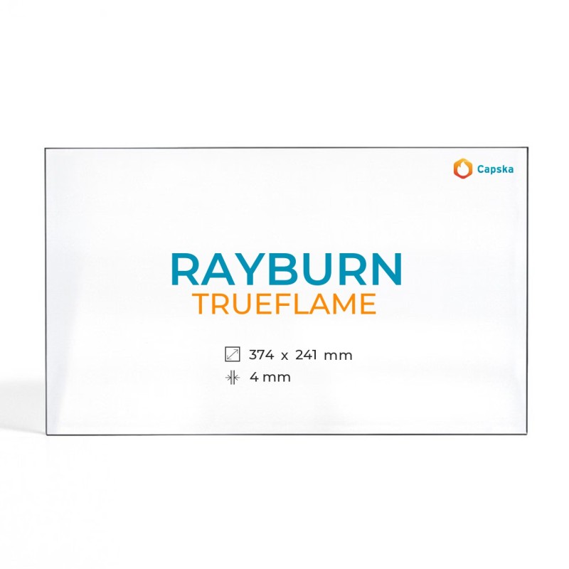 Rayburn TRUEFLAME Glas - Rechteck Kaminglas für Kaminofen