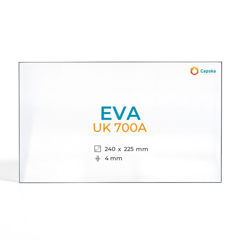 Vetro Eva UK 700A - Vetro Rettangolo per stufa a legna