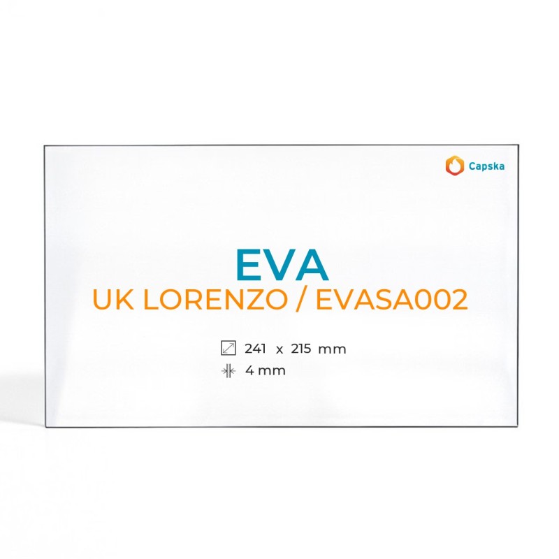 Vitre Eva UK LORENZO / EVASA002 - Verre Rectangle pour poêle à bois