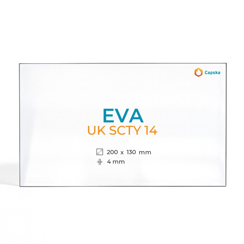 Eva UK SCTY 14 Glas - Rechteck Kaminglas für Kaminofen