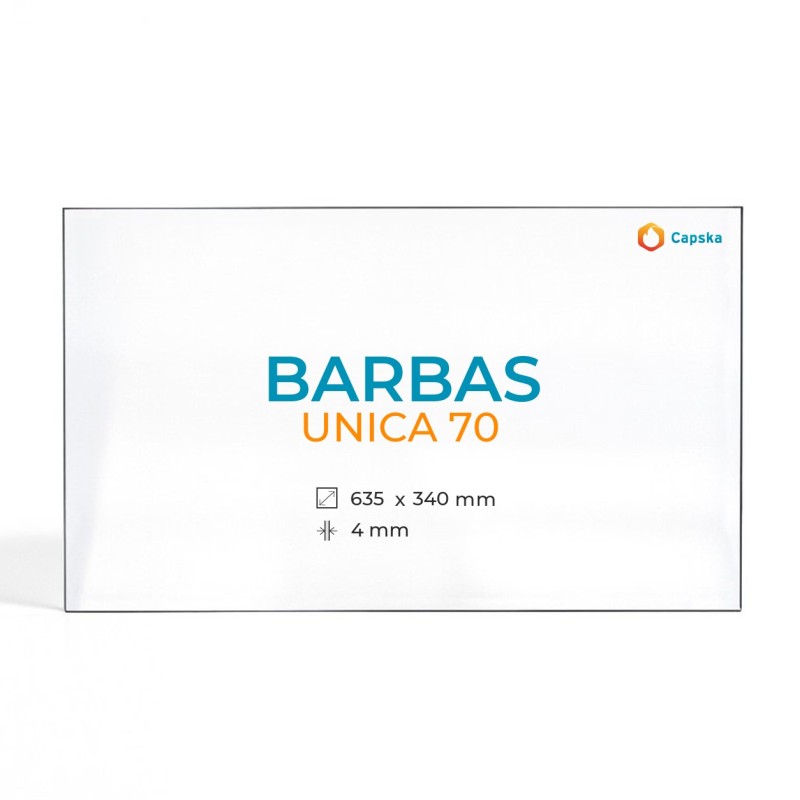Barbas UNICA 70 Glass - Rectangular Panel for Gas Stove