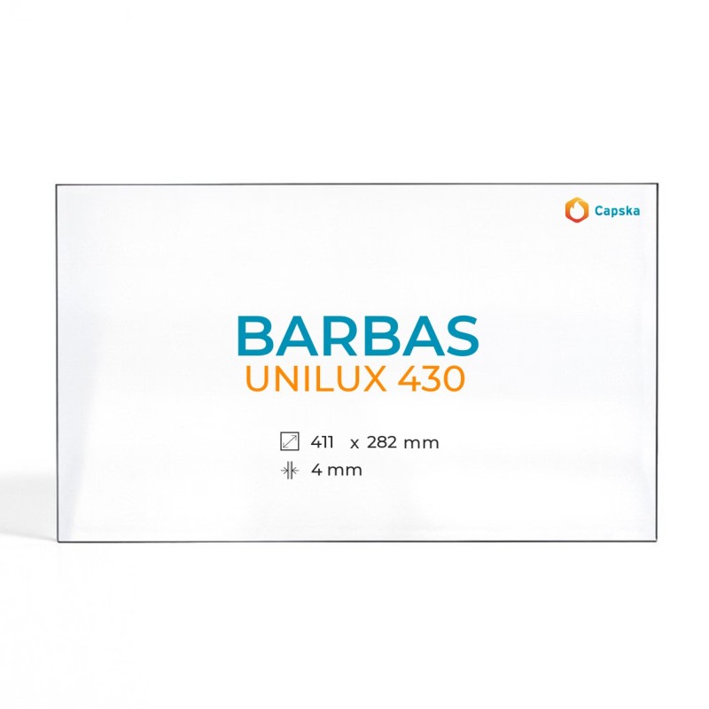 Barbas UNILUX 430 Glass - Rectangular Fireplace Insert Panel