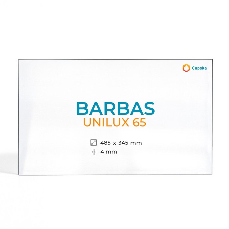 Vitre Barbas UNILUX 65 - Verre Rectangle pour insert