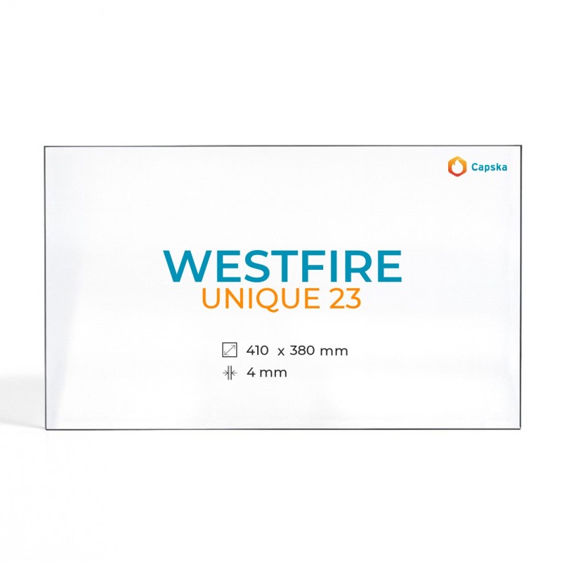 Westfire UNIQUE 23 Glas - Rechteck Kaminglas für Kaminofen