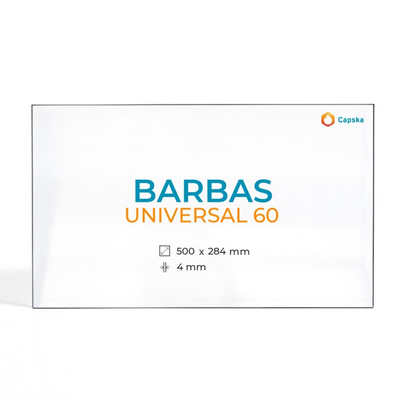 Barbas UNIVERSAL 60 Glass - Rectangular Fireplace Panel