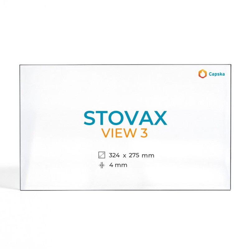 Stovax VIEW 3 Glass - Rectangular Panel for Wood Burning Stove