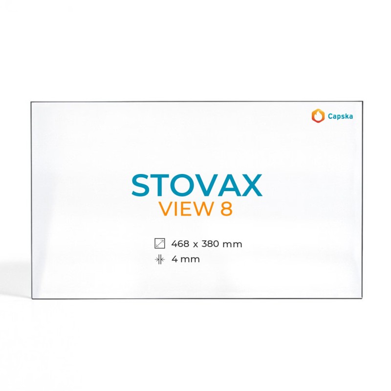Stovax VIEW 8 Glas - Rechteck Kaminglas für Kaminofen