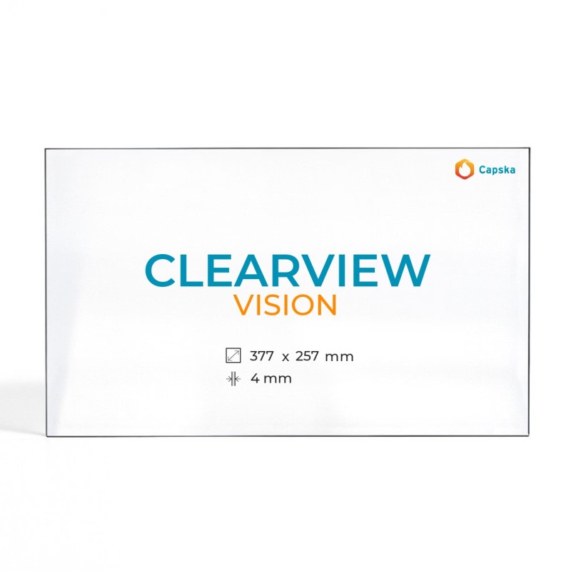 Vitre Clearview VISION - Verre Rectangle pour poêle à bois