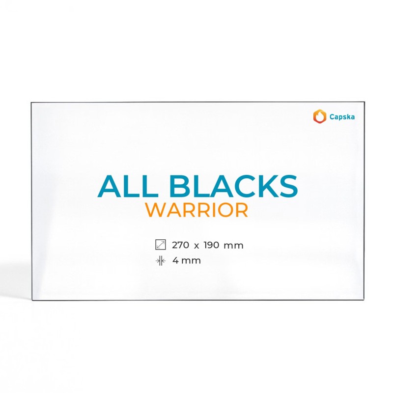 All Blacks WARRIOR Glass - Rectangular Panel for Wood Burning Stove