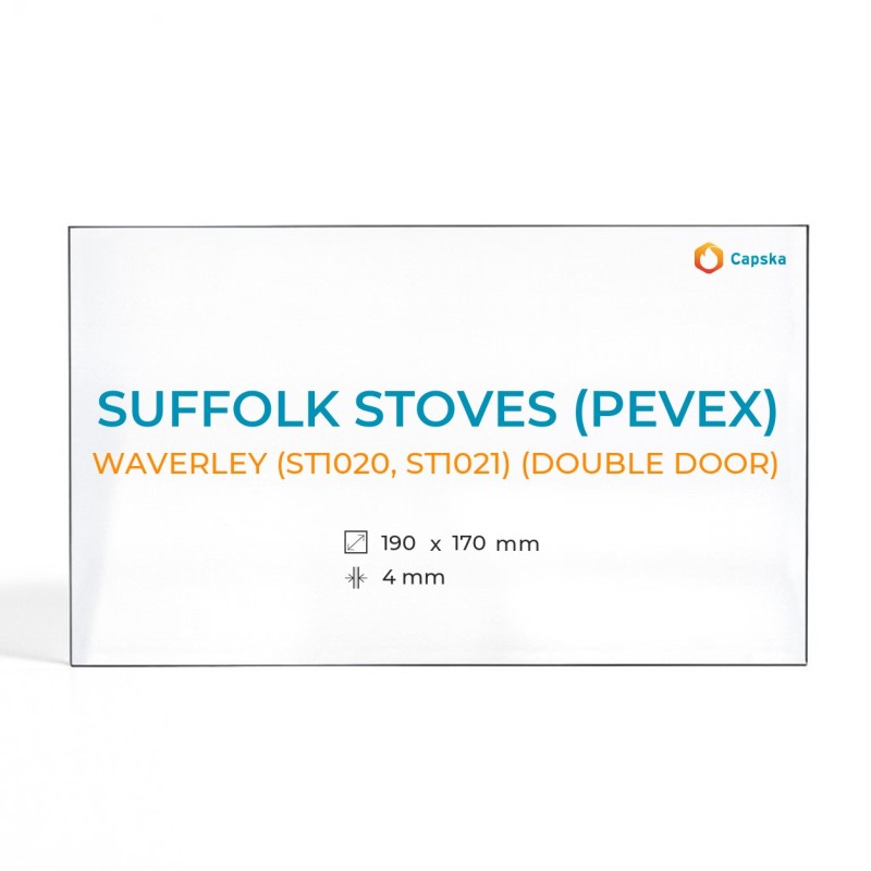 Vitre Suffolk Stoves WAVERLEY (ST1020, ST1021) - Rectangle pour poêle à bois