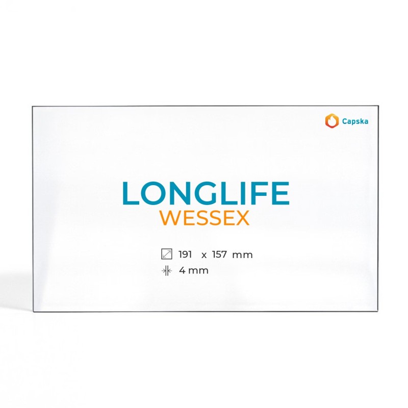 Vitre Longlife WESSEX - Verre Rectangle pour poêle à bois