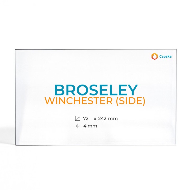 Vitre Broseley WINCHESTER (SIDE) - Verre Rectangle pour poêle à bois