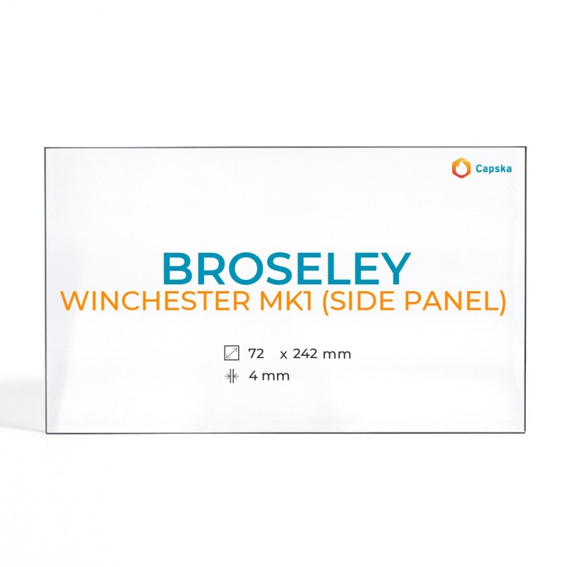Vetro Broseley WINCHESTER MK1 (SIDE PANEL) - Vetro Rettangolo per stufa a legna