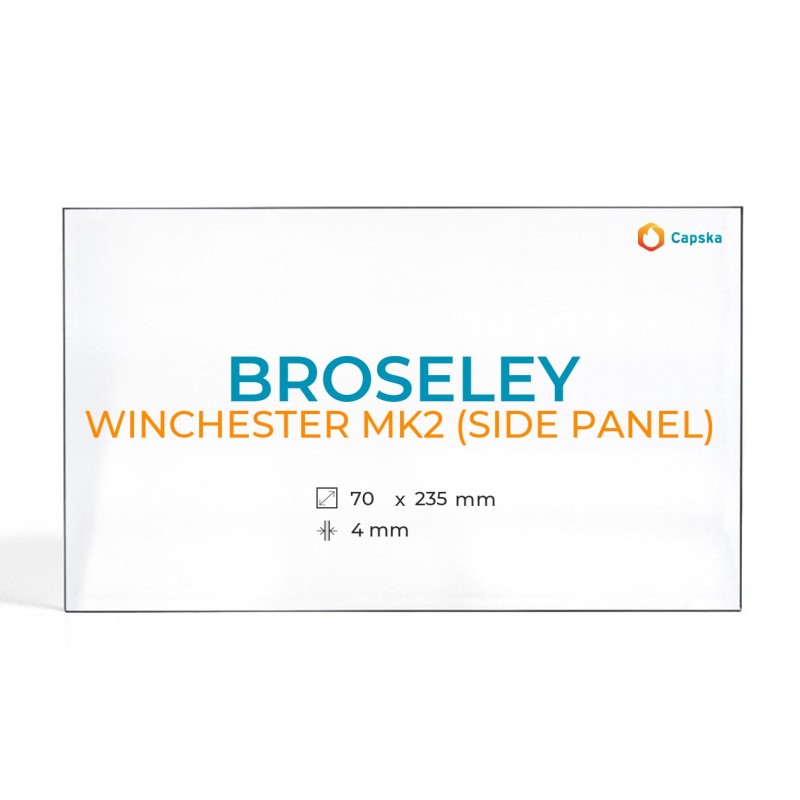 Vitre Broseley WINCHESTER MK2 (SIDE PANEL) - Verre Rectangle pour poêle à bois
