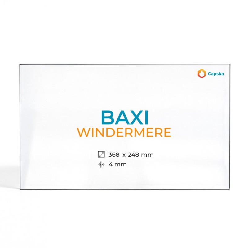 Vitre Baxi WINDERMERE - Verre Rectangle pour poêle à bois