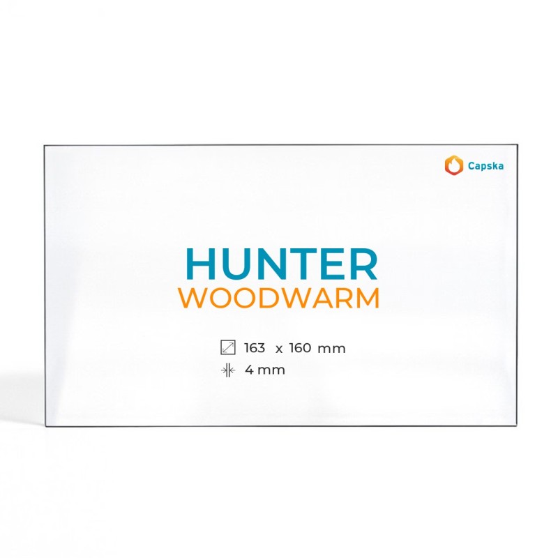 Hunter WOODWARM Glass - Rectangular Panel for Wood Burning Stove