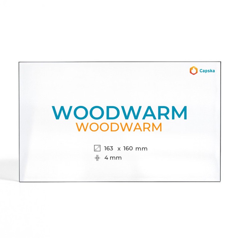 WOODWARM Glass Panel for Wood Burning Stove - Rectangular Shape