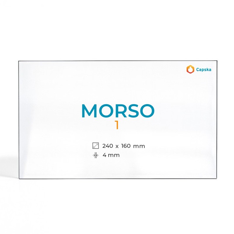 Vitre Morso 1 - Verre Rectangle pour poêle à bois