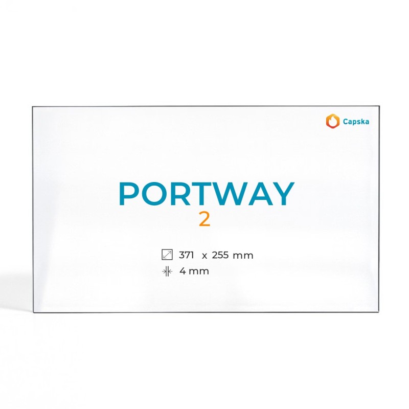 Vitre Portway 2 - Verre Rectangle pour poêle à bois