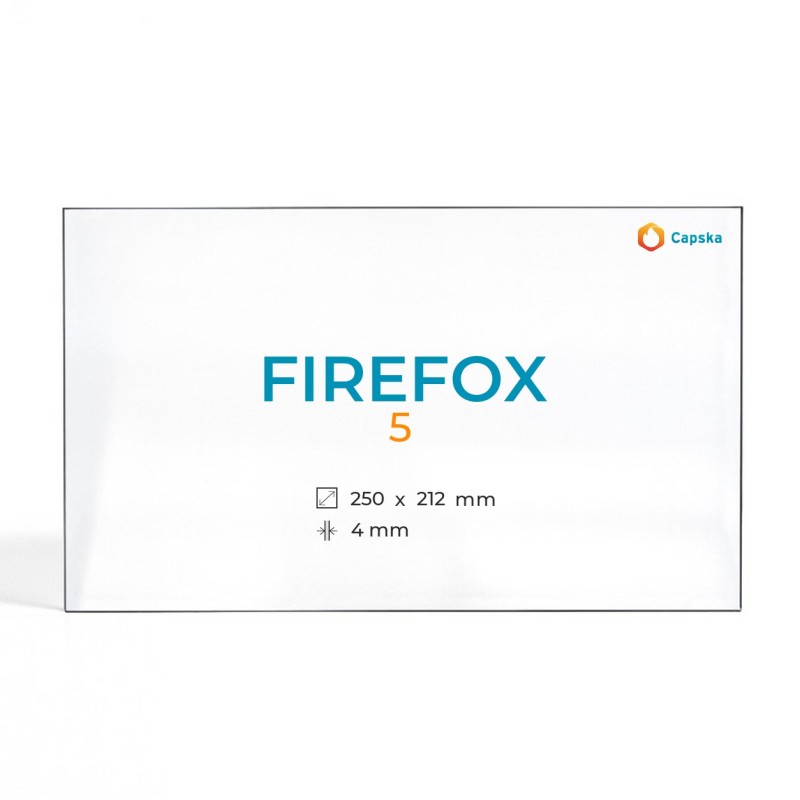 Vetro Firefox 5 - Vetro Rettangolo per Stufa a Legna