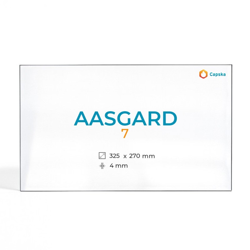 Aasgard 7 Glass - Rectangular Panel for Wood Burning Stove
