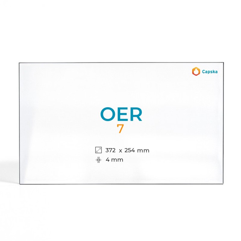 Vitre Oer 7 - Verre Rectangle pour poêle à bois