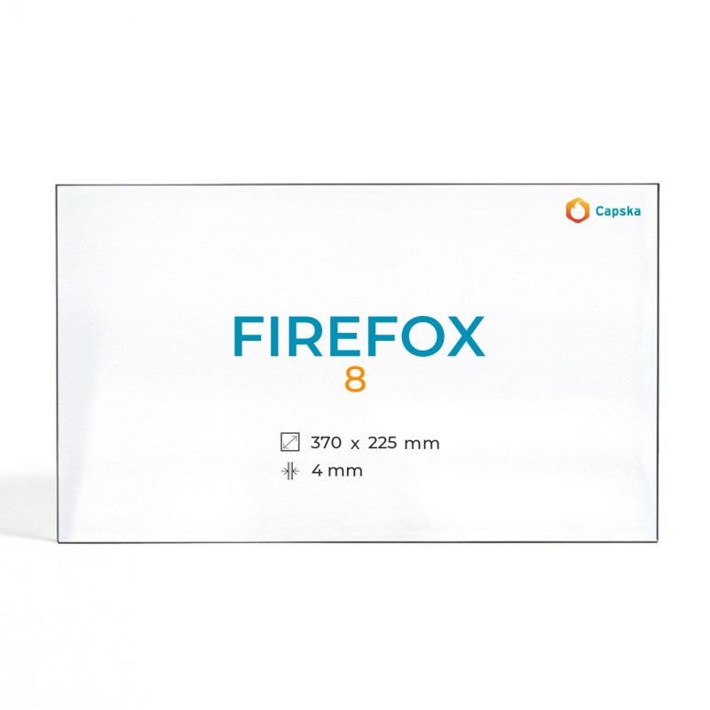 Firefox 8 Glass Panel for Wood Burning Stove - Rectangular Design
