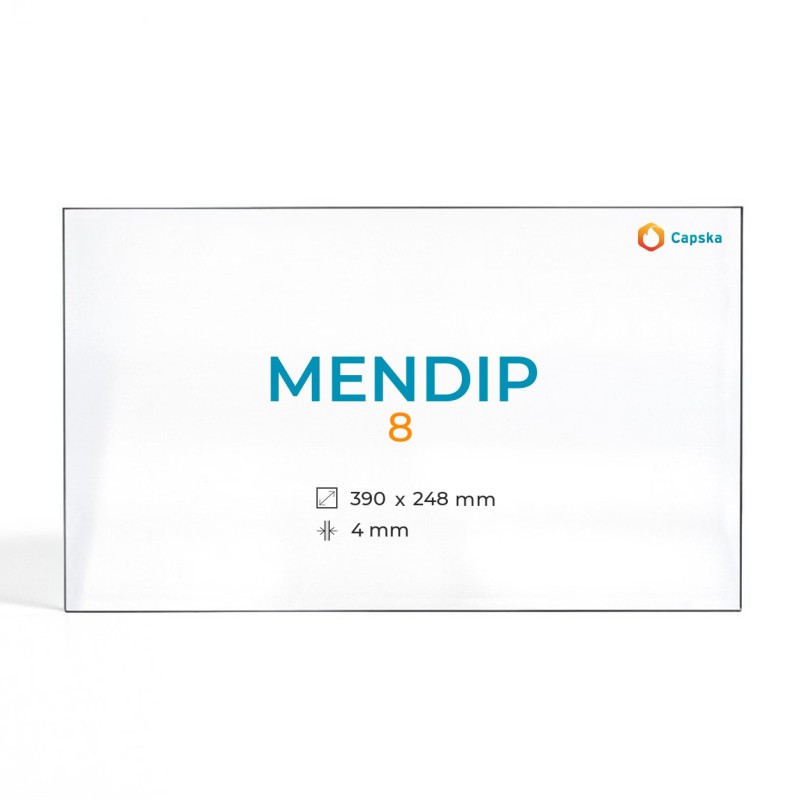 Vitre Mendip 8 - Verre Rectangle pour poêle à bois