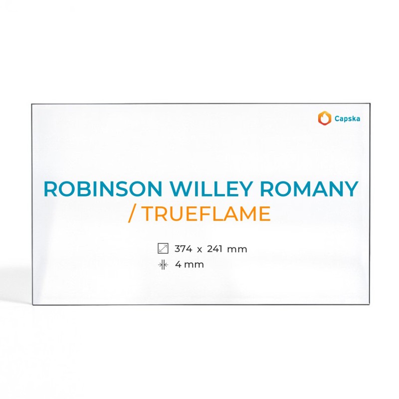 Robinson Willey Romany TRUEFLAME Glass - Rectangular Panel