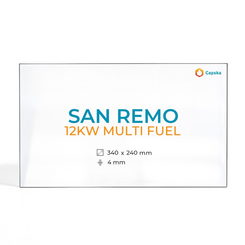 Vitre San Remo 12KW MULTI FUEL - Verre Rectangle pour poêle à bois