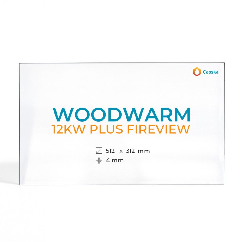Woodwarm 12KW PLUS FIREVIEW Glass - Rectangular Panel
