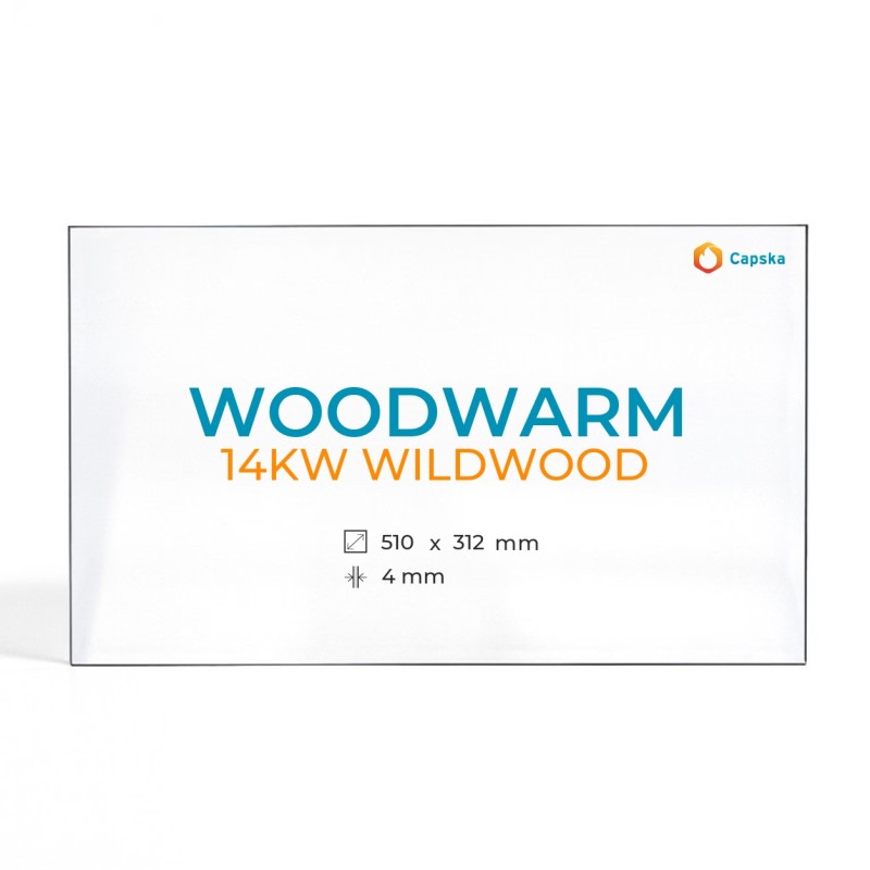 Woodwarm 14KW WILDWOOD Glass - Rectangular Panel for Stove