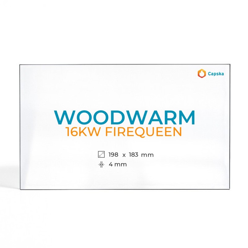 Vitre Woodwarm 16KW FIREQUEEN - Verre Rectangle pour poêle à bois