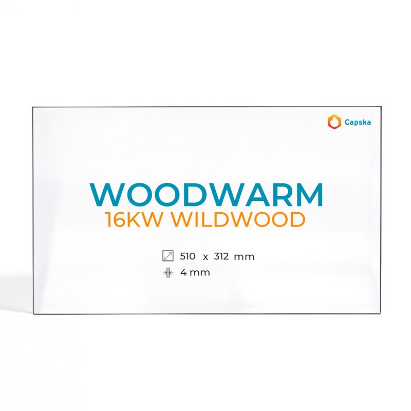 Vitre Woodwarm 16KW WILDWOOD - Verre Rectangle pour poêle à bois
