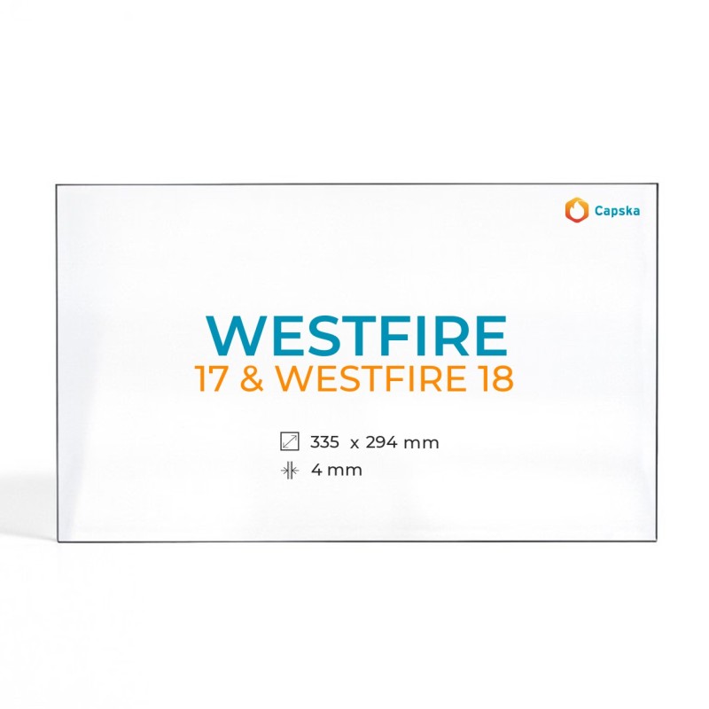 Westfire 17 & 18 Glass Panel for Wood Burning Stove